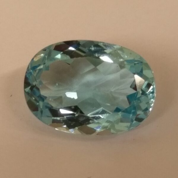 10x8mm oval-cut, Sky Blue Topaz Facets