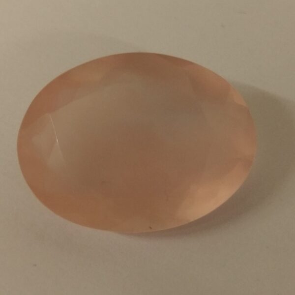 21x16mm oval Rose quartz facet, top colour!