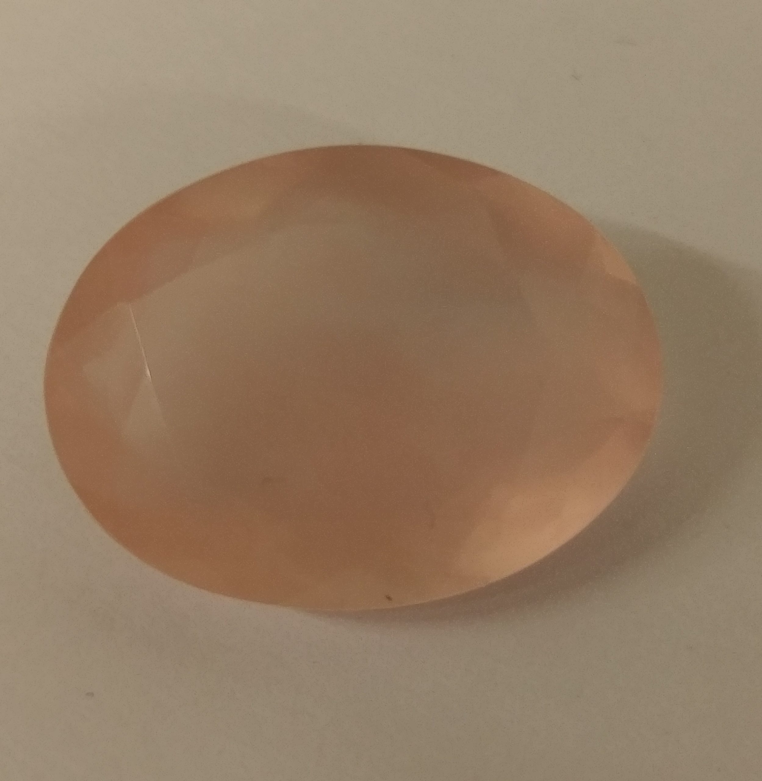 21x16mm oval Rose quartz facet, top colour!