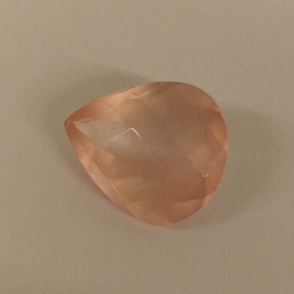 Rose quartz facets
