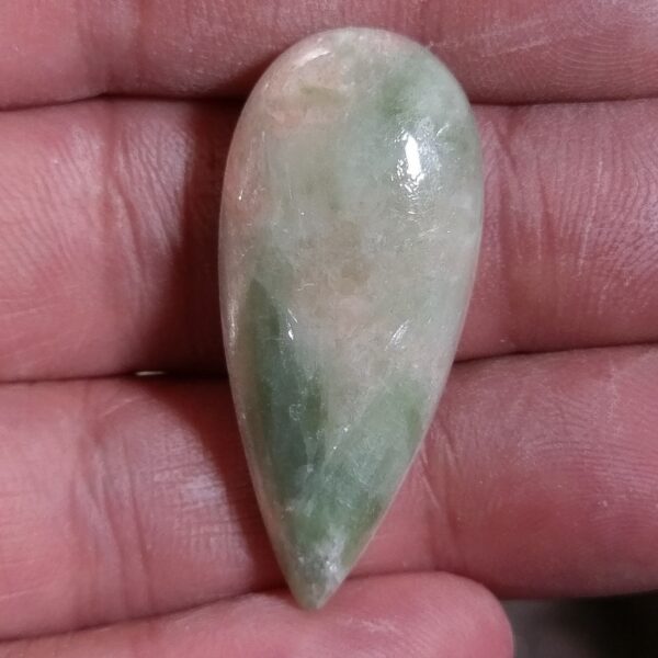 39x17mm Green mica in quartz fuchite cabochon