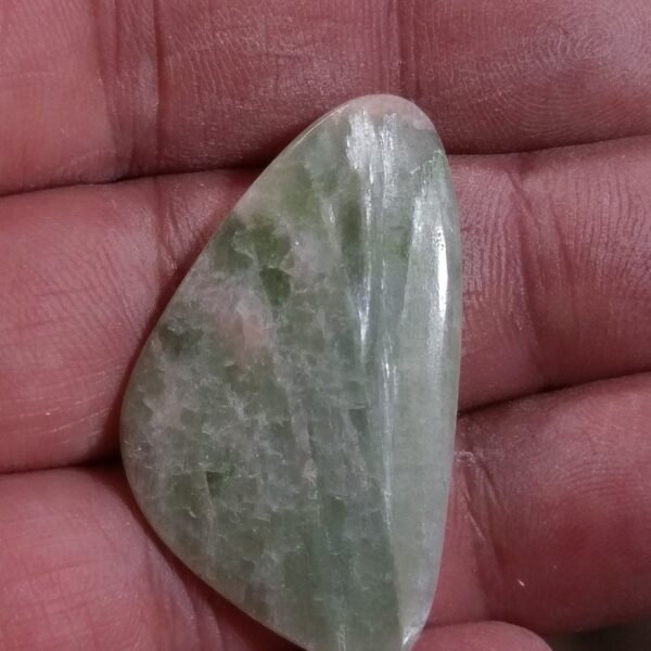 41x24mm Green mica in quartz fuchite cabochon