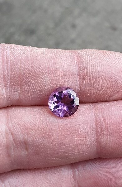 10mm round-cut Brazilian Amethyst Facet