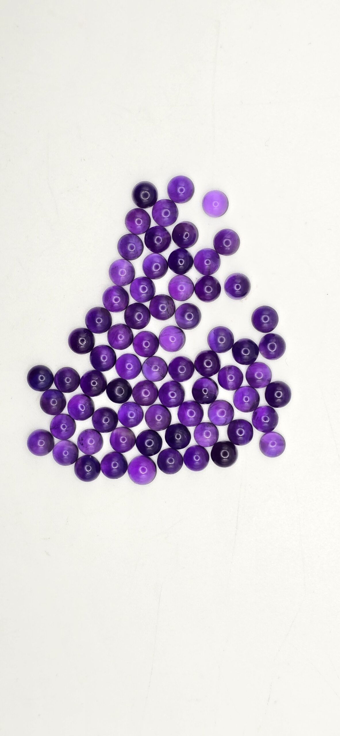 6mm round African amethyst cabochon