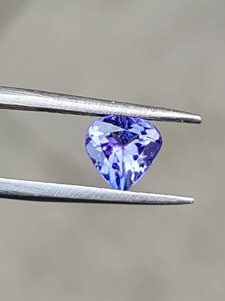7.23x7.05x3.84mm Pear Cut Tanzanite Faceted Loose Stone for Bespoke Pendants