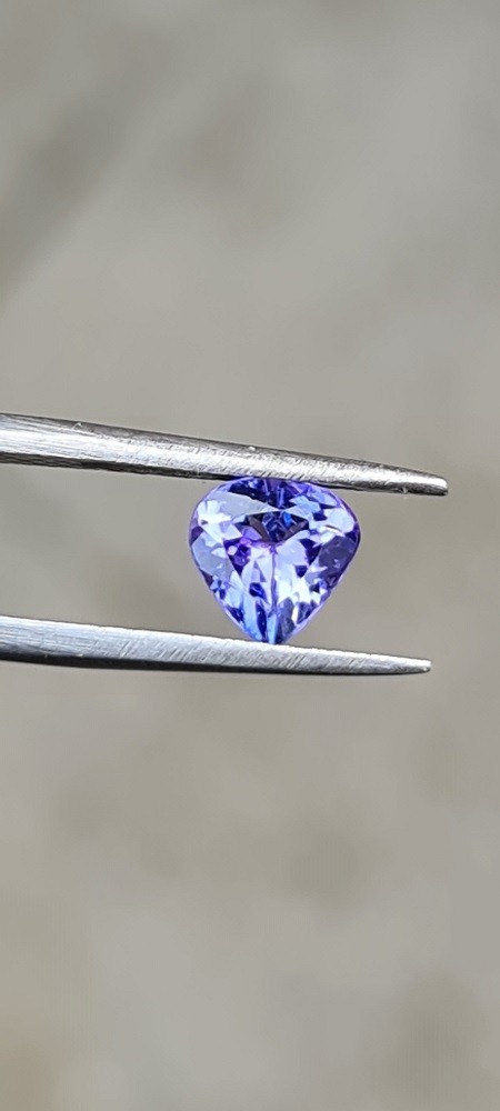 7.23x7.05x3.84mm Pear Cut Tanzanite Faceted Loose Stone for Bespoke Pendants