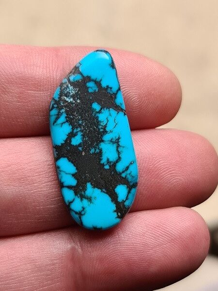 37x16mm AAA Moon River turquoise cabochon