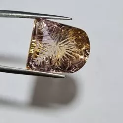 Your precious gems 19x15x9mm high quality ametrine carved facet