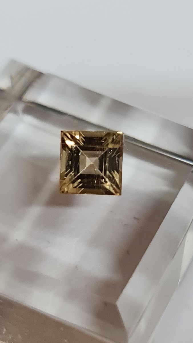 6.8x6.7mm Brazilian tourmaline facet
