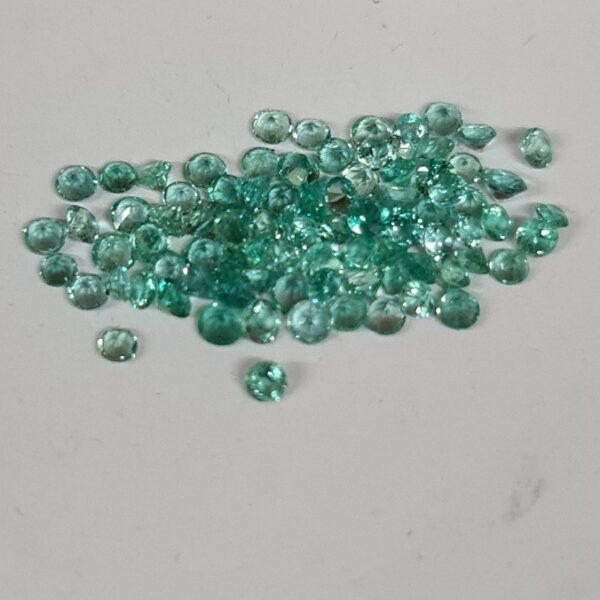 2.5mm Zambian diamond-cut emerald facet