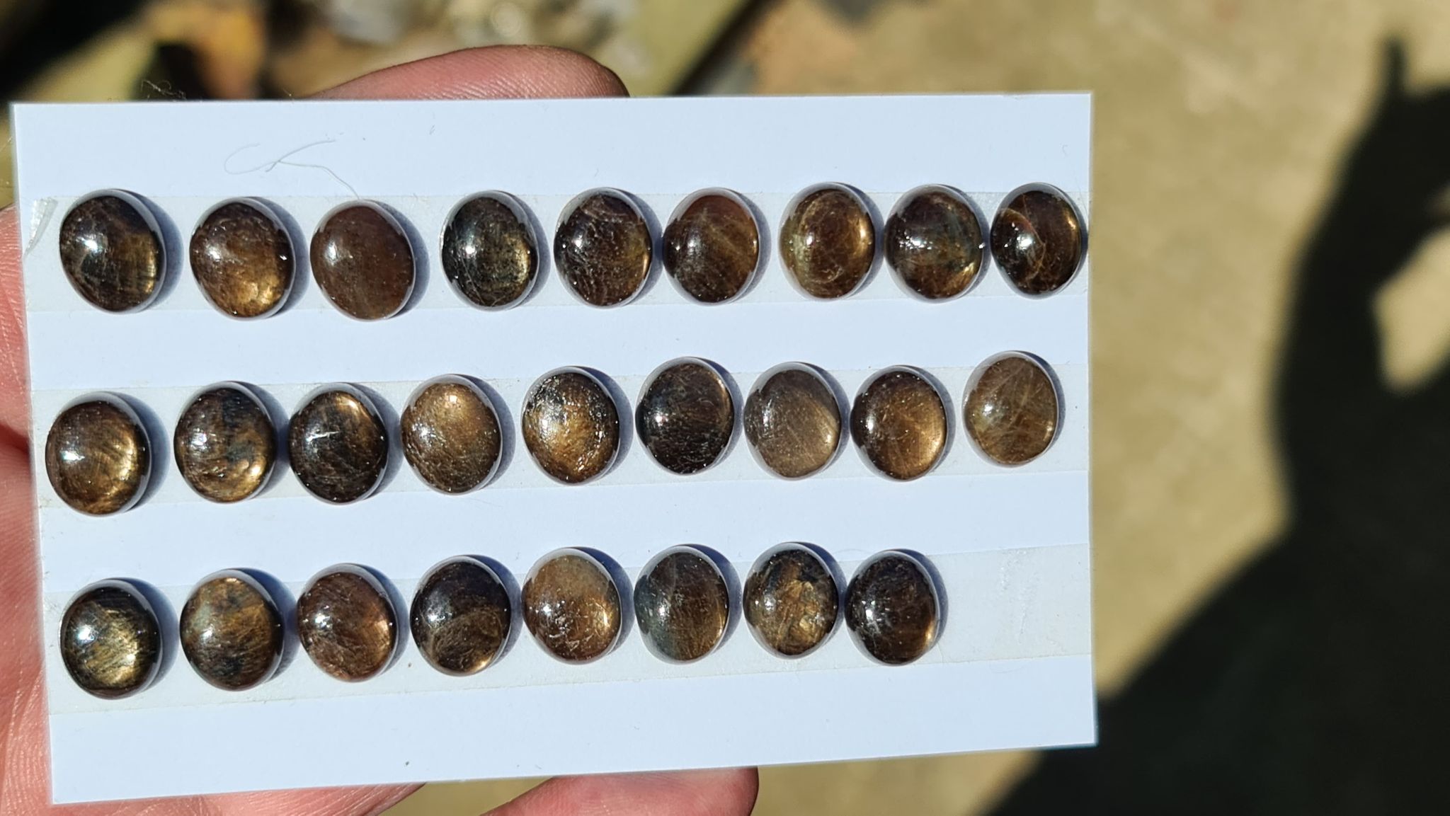 12x10mm oval Kenyan gold-sheen Zawadi sapphire cabochon