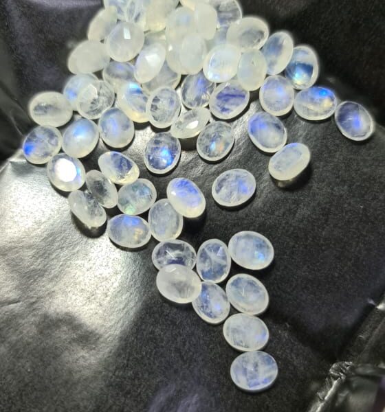 10x8mm oval-cut moonstone facet