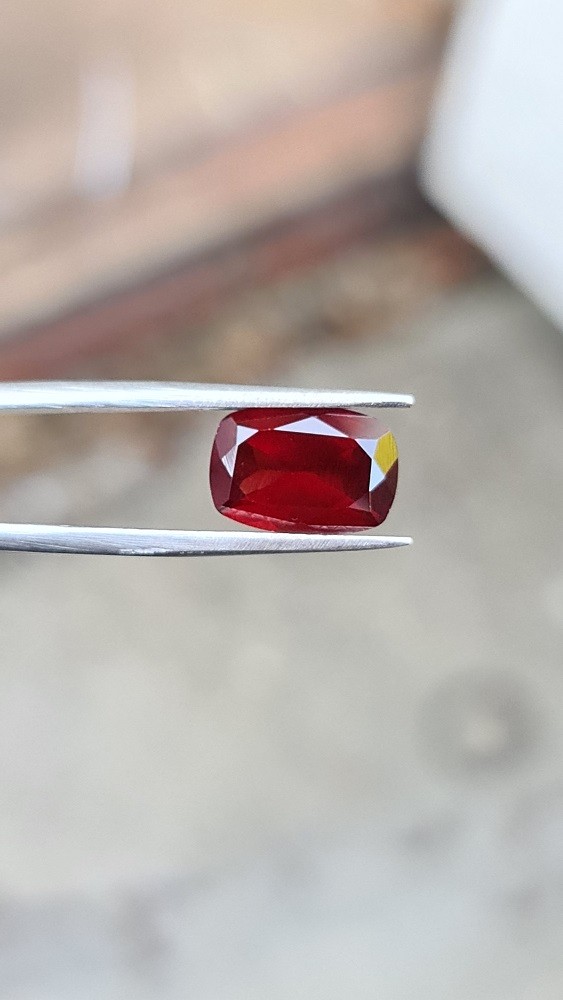 12.3x8.5mm Brazilian almondine garnet facet