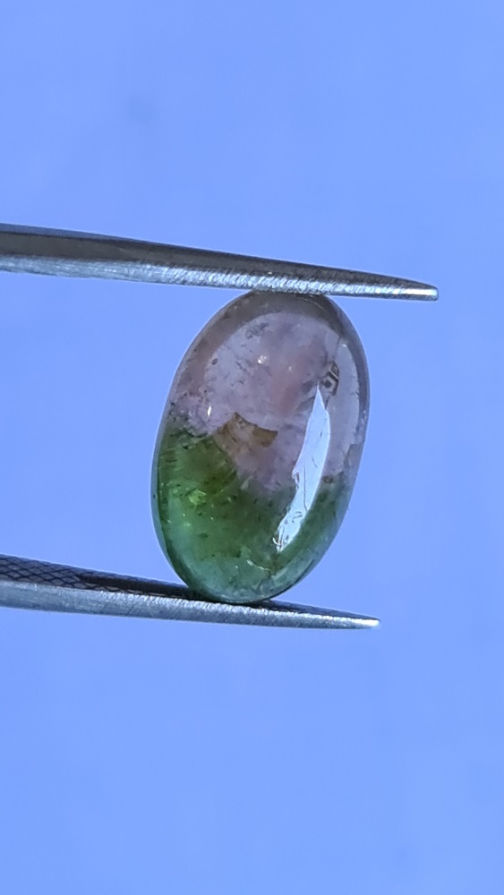 16x10mm Brazilian watermelon tourmaline cabochon
