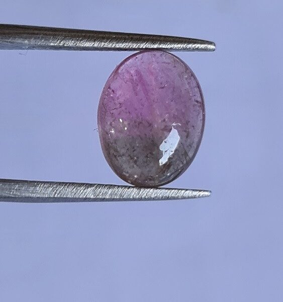11.1x8.8mm Brazilian watermelon tourmaline cabochon