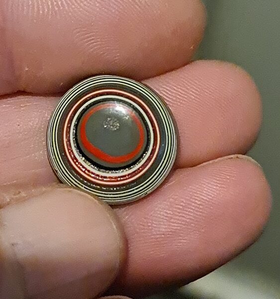 18mm round freeform Fordite cabochon