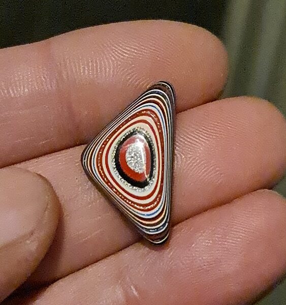 25x14x4mm freeform Fordite cabochon