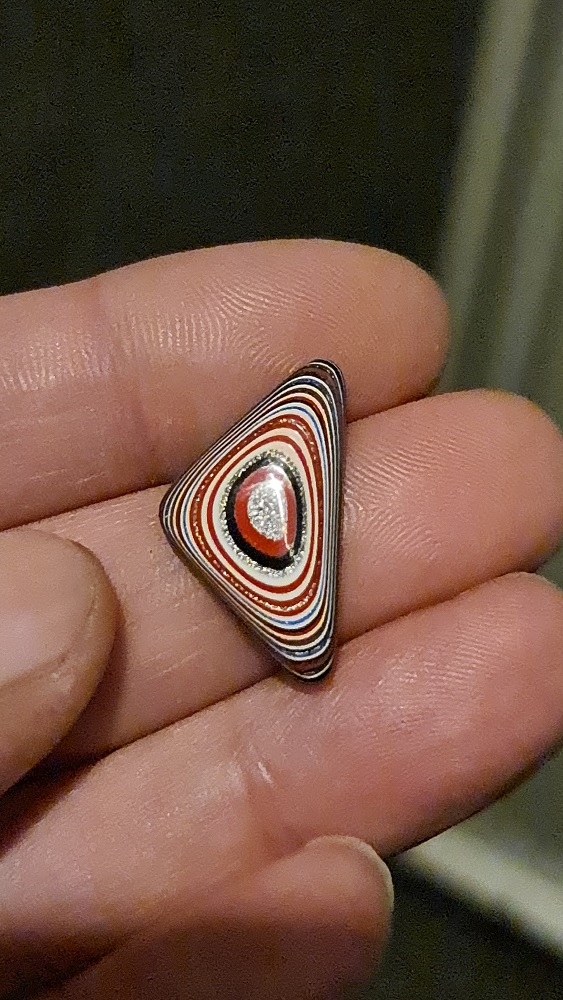 25x14x4mm freeform Fordite cabochon