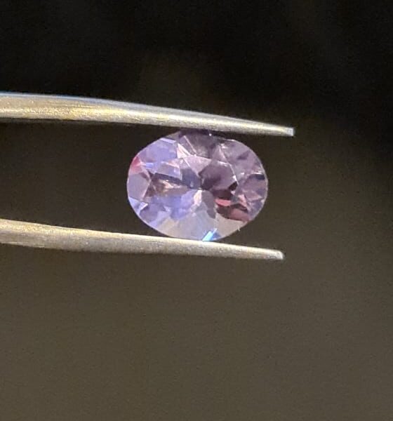 7x5mm oval pink amethyst facet