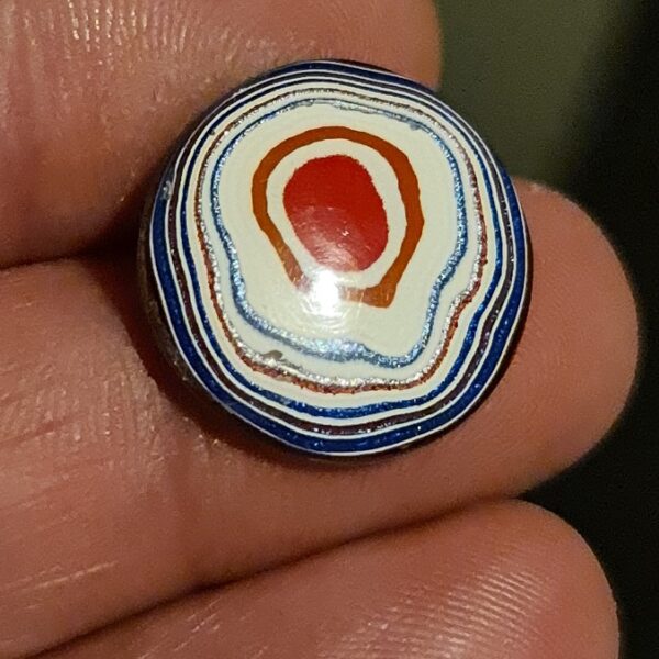 20mm round freeform Fordite cabochon