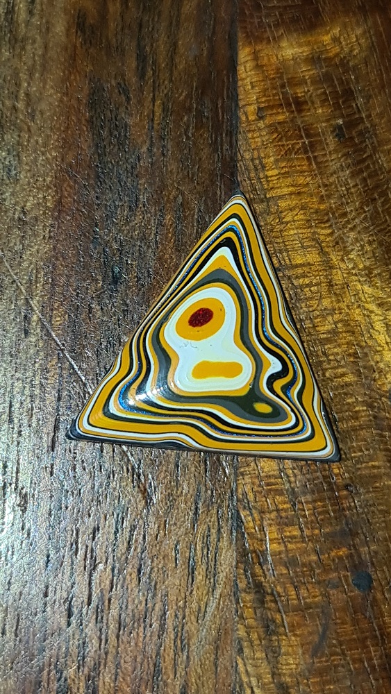 23x21mm freeform Fordite cabochon