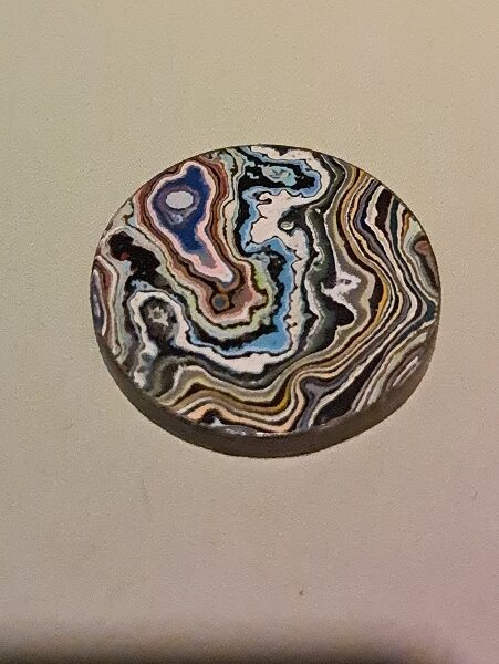 29mm round freeform GRAFFite cabochon