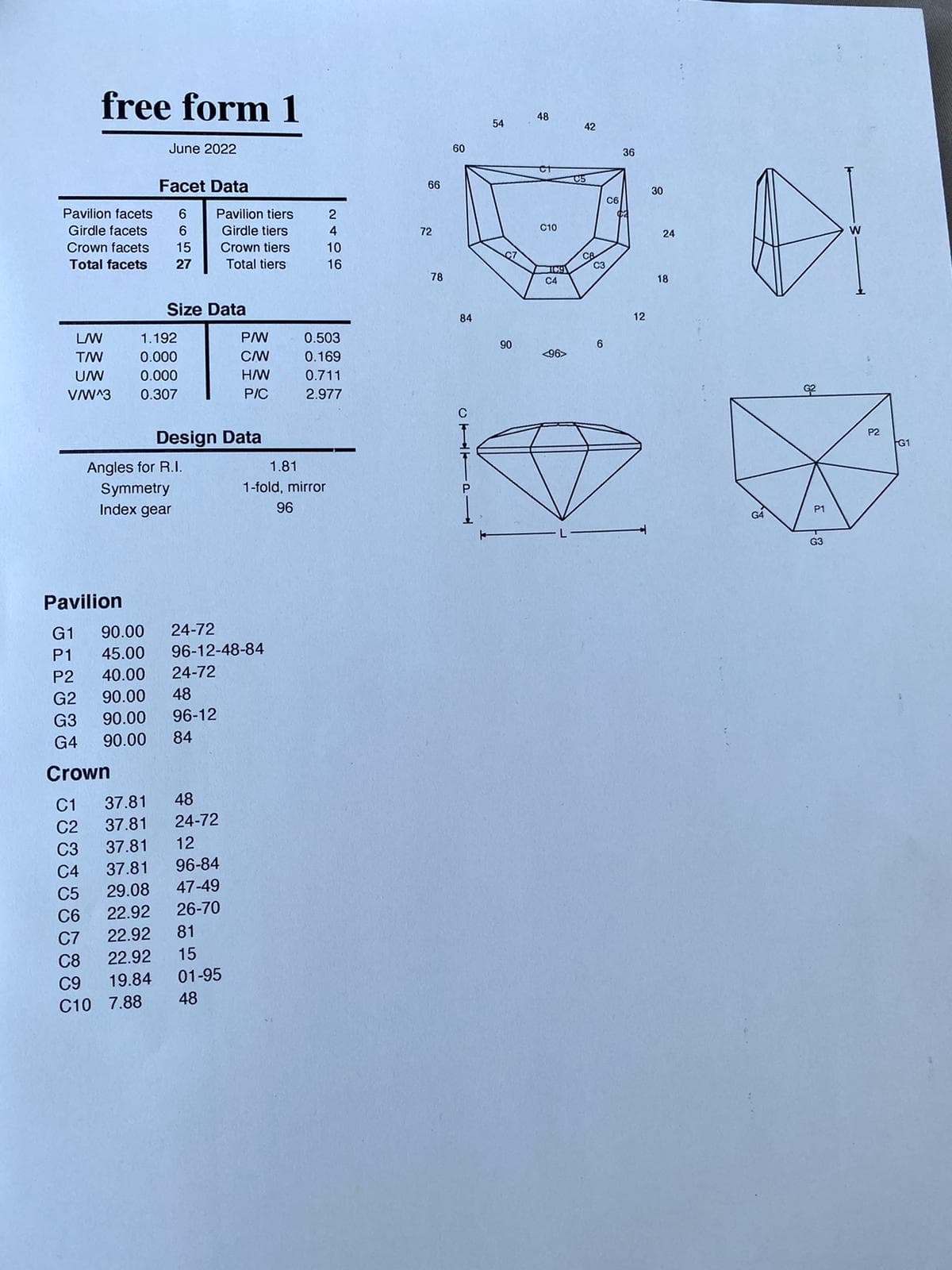 9.55x7.96x5.88mm precision-cut Cambodian zircon facet - Image 5