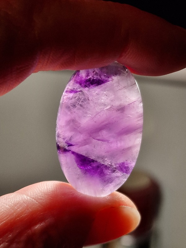 40x24mm trapiché amethyst cabochon