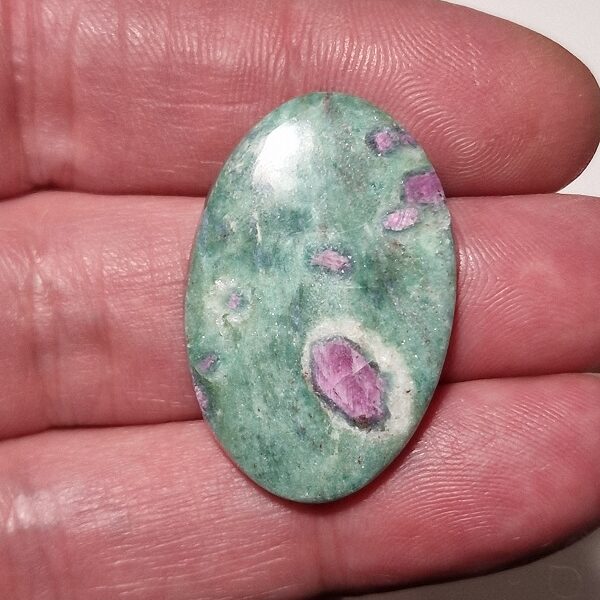 34x22mm ruby in fuchsite cabochon