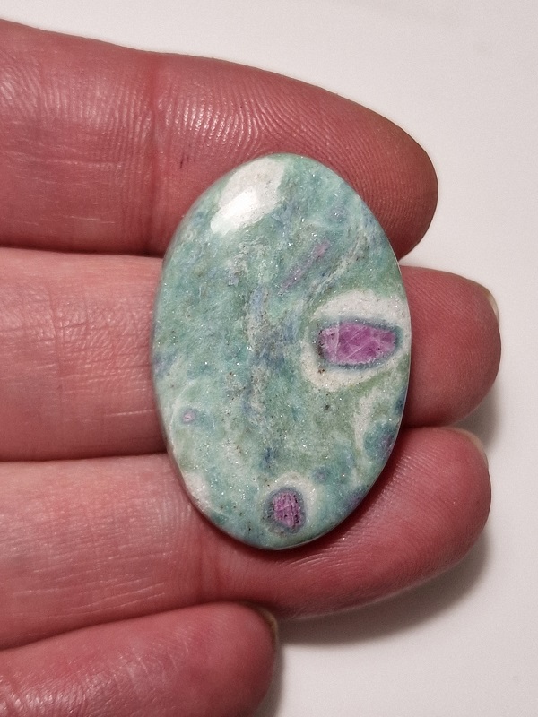 35x22mm ruby in fuchsite cabochon