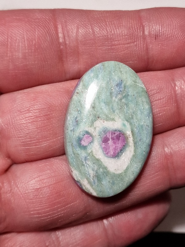37x25mm ruby in fuchsite cabochon