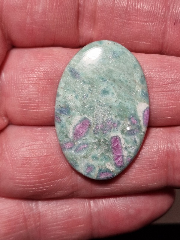 36x25mm ruby in fuchsite cabochon