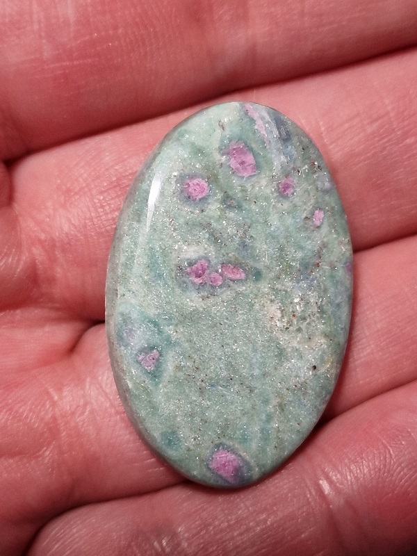 37x25mm ruby in fuchsite cabochon