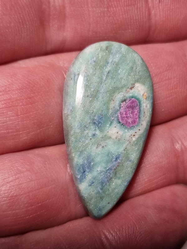37x19mm ruby in fuchsite cabochon