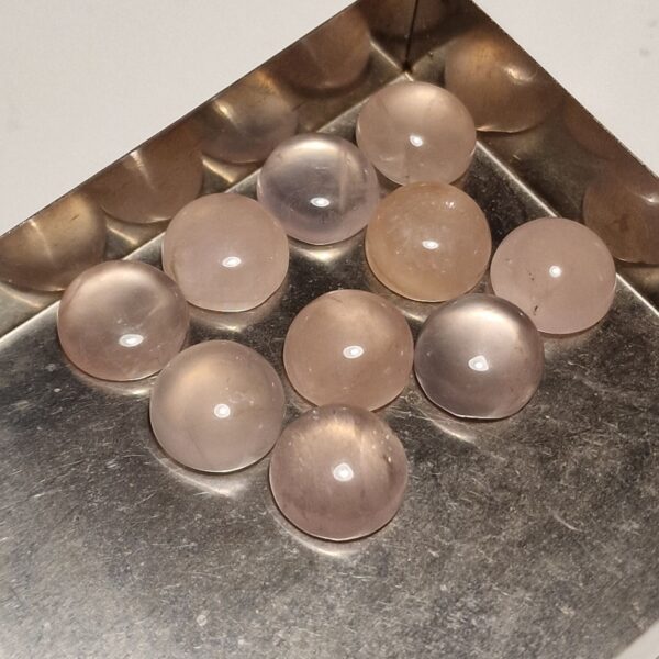 12mm round Rose quartz cabochon