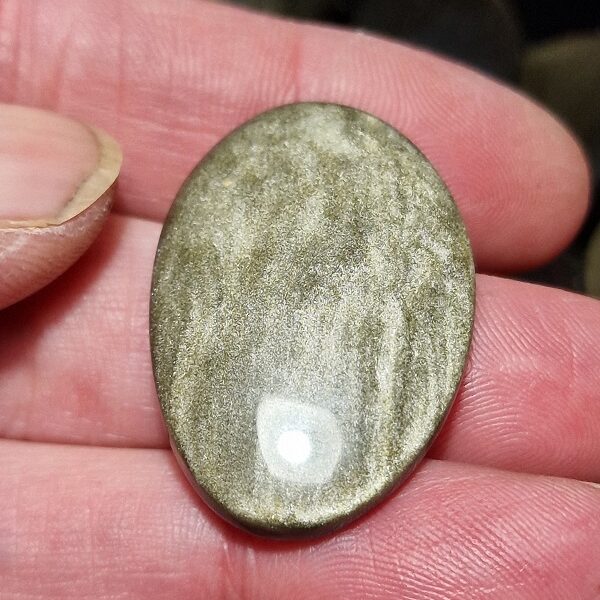 36x24mm gold sheen obsidian cabochon