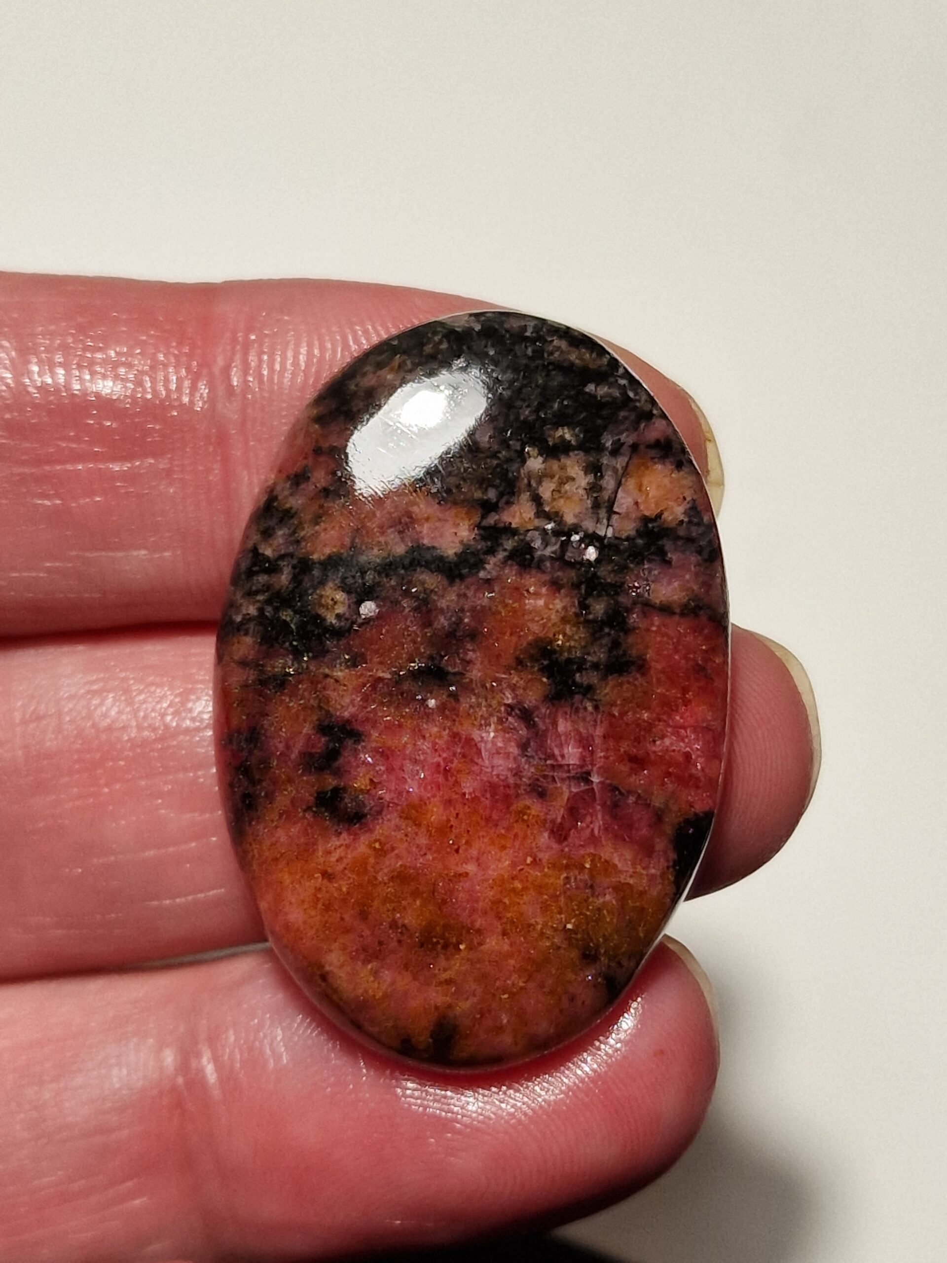 42x28mm rhodonite cabochon