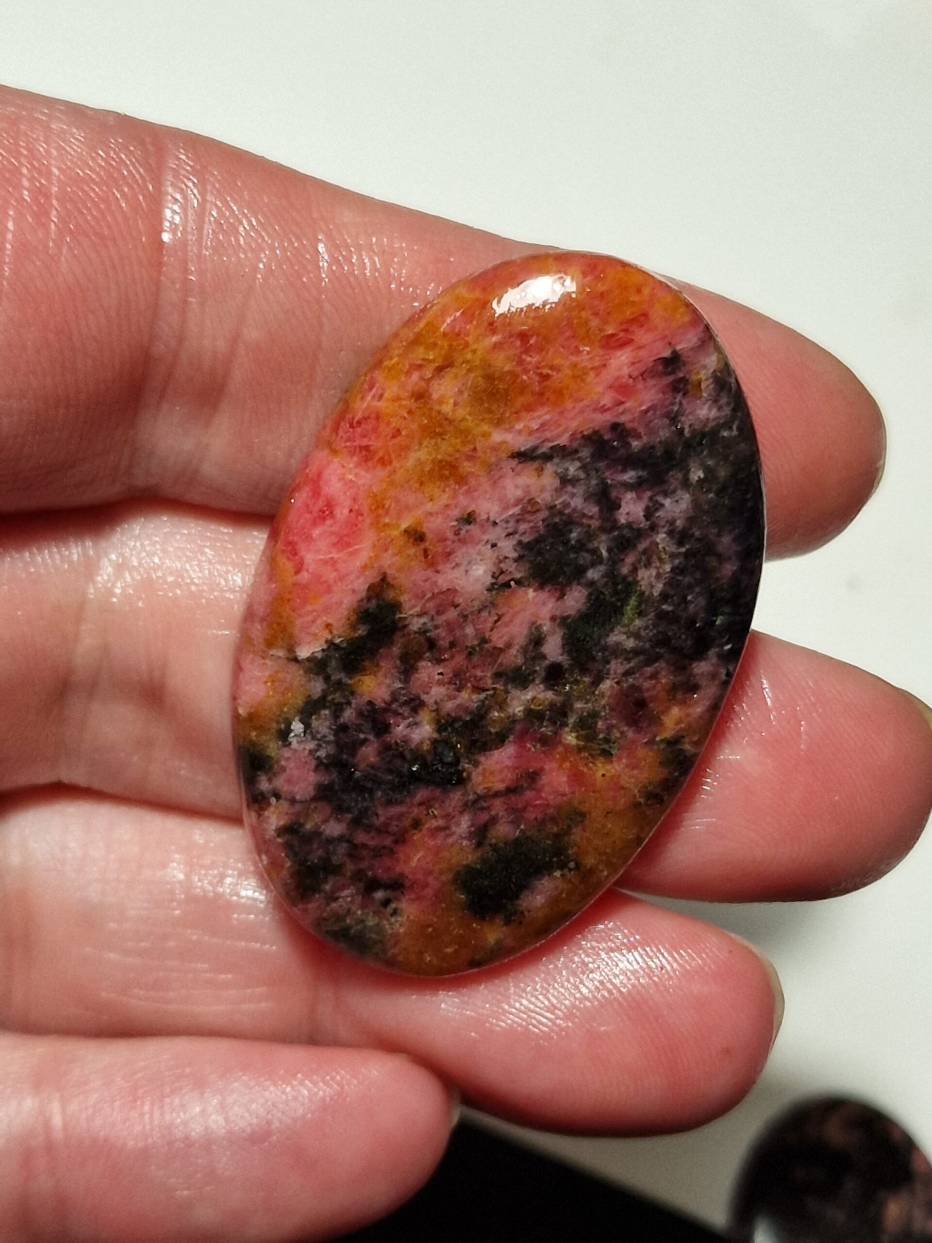46x30mm rhodonite cabochon