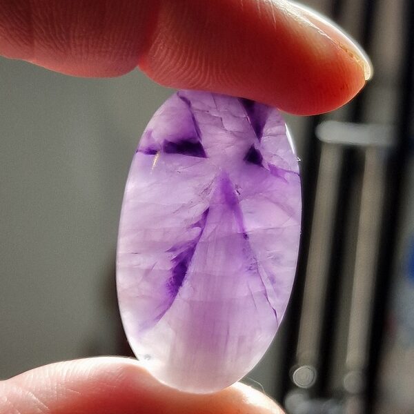 38x22mm trapiché amethyst cabochon
