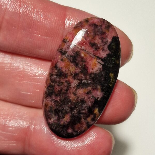 41x22mm rhodonite cabochon