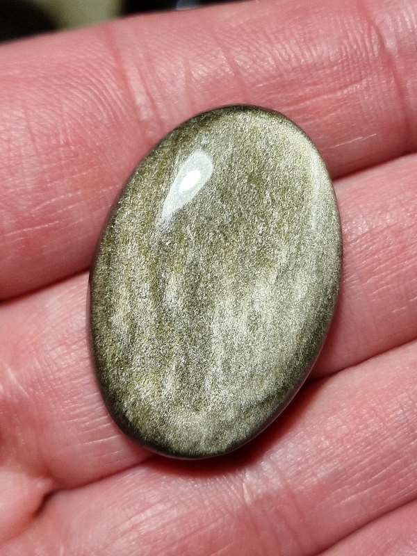 34x23mm gold sheen obsidian cabochon