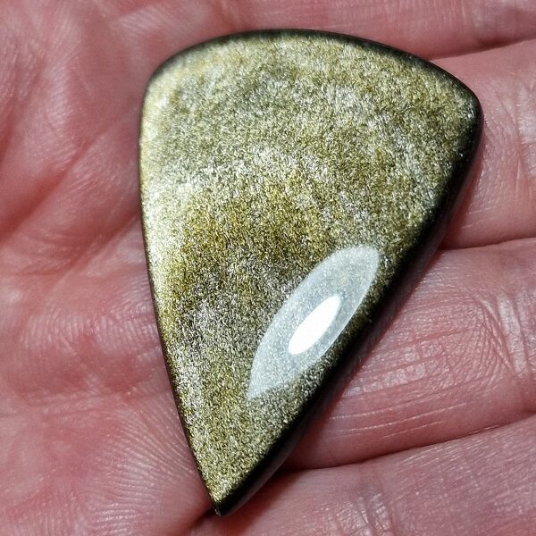 42x30mm gold sheen obsidian cabochon