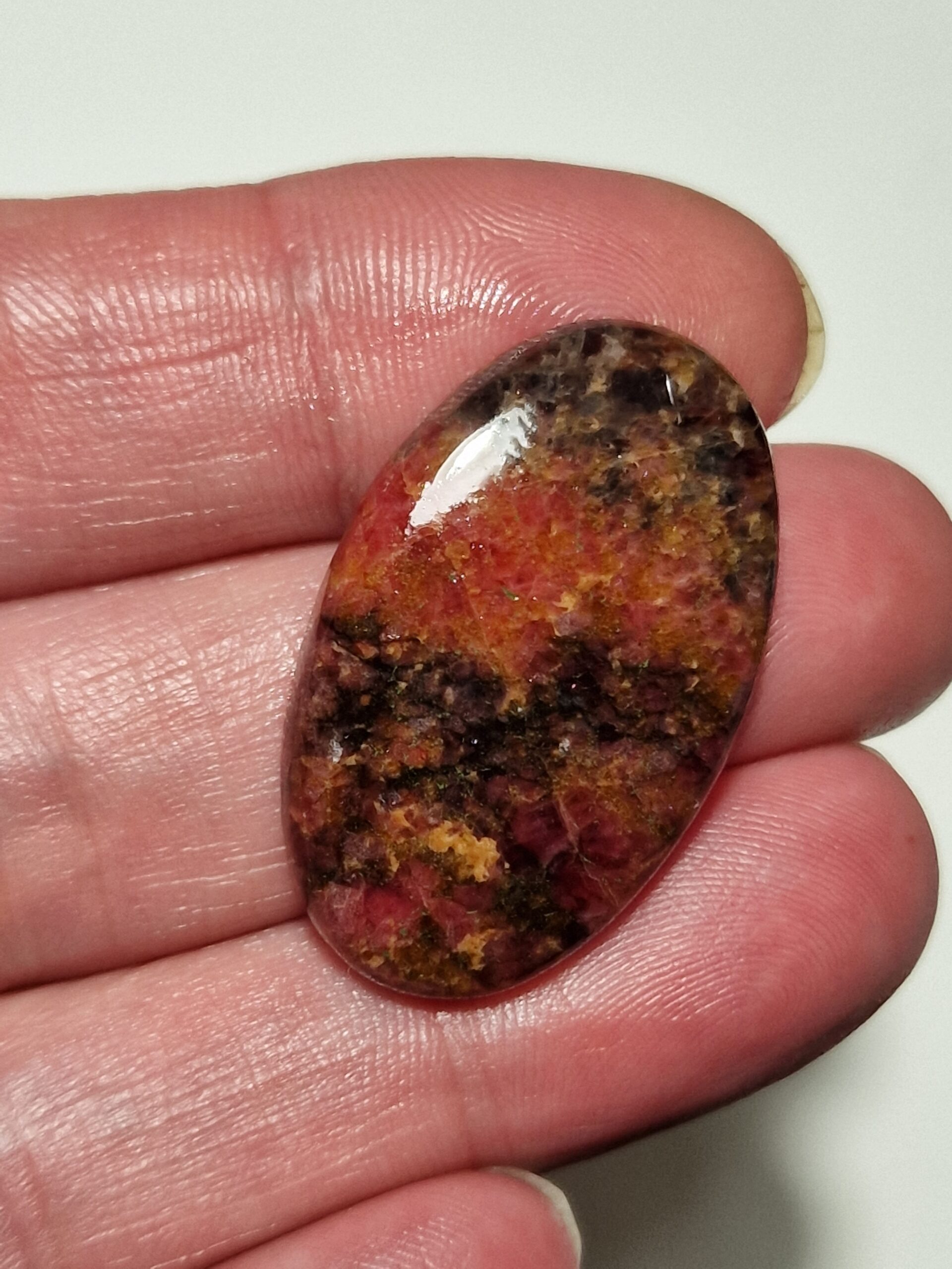 36x22mm rhodonite cabochon