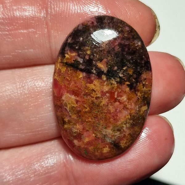 37x26mm rhodonite cabochon