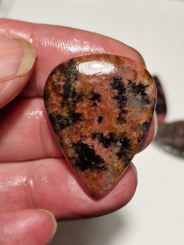 37x29mm rhodonite cabochon