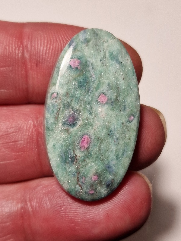 37x21mm ruby in fuchsite cabochon