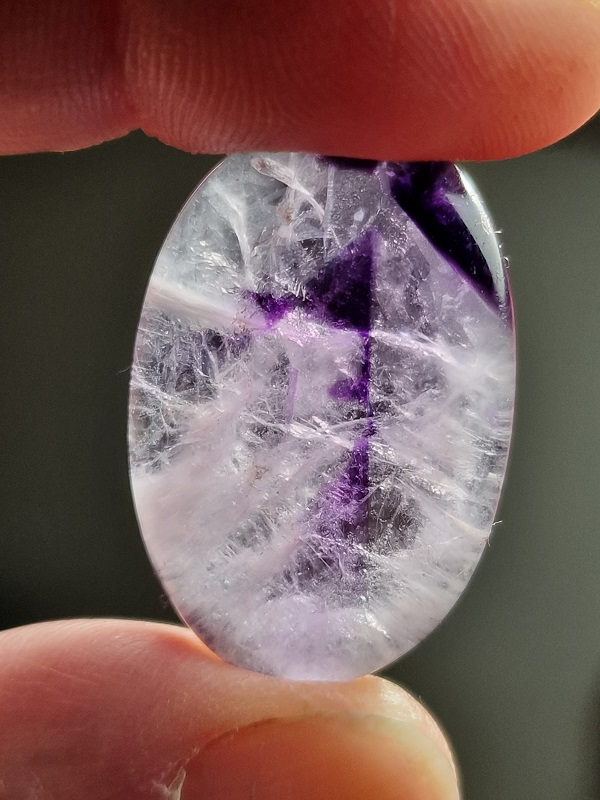 35x23mm trapiché amethyst cabochon