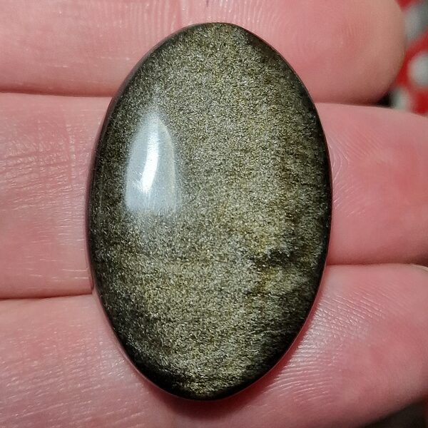 35x23mm gold sheen obsidian cabochon