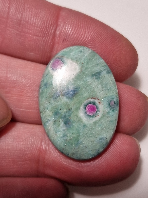 32x23mm ruby in fuchsite cabochon