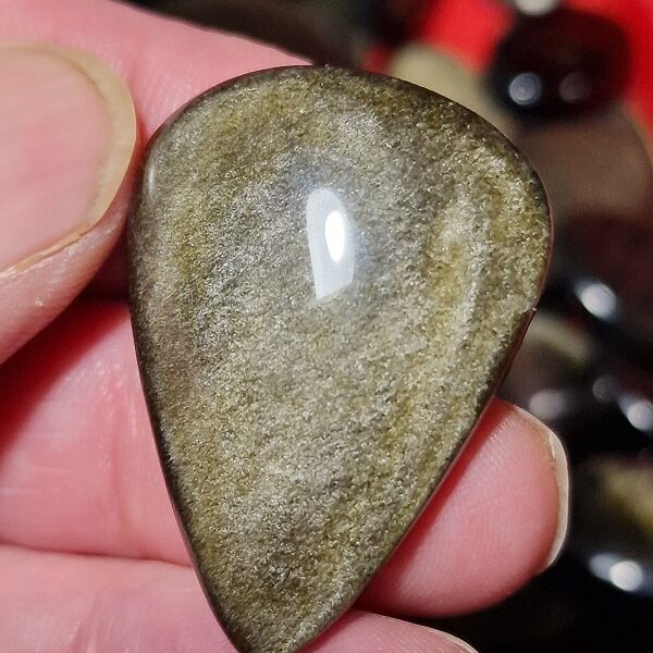 38x28mm gold sheen obsidian cabochon